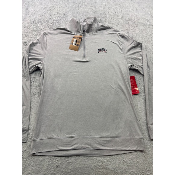 Rivalry Threads Other - Ohio State Buckeyes Mens Grey Quarter Zip Pullover Size‎ M NEW Rivalry Threads